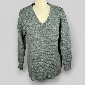 Old Navy Cotton Surplus Sweater green and grey (spinach color) sz M